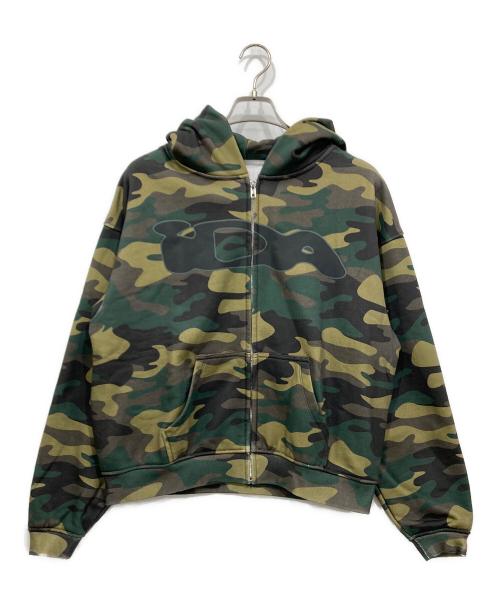 ida sply（アイディーエー サプライ）IDA sply (アイディーエー サプライ) カモ柄ジップパーカー カーキ×ベージュ サイズ:Sの古着・服飾アイテム