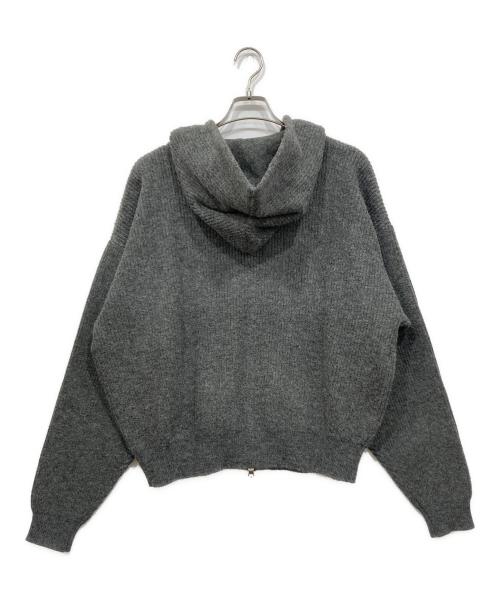 Ballsy.Brothers（ボールジーブラザーズ）BALLSY.BROTHERS (ボールジーブラザーズ)  knit double zip hoodie / ニットダブルジップフーディー グレー サイズ:Lの古着・服飾アイテム