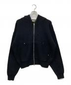 Ballsy.Brothersボールジーブラザーズ）の古着「knit double zip hoodie / ニットダブルジップフーディー」｜ブラック