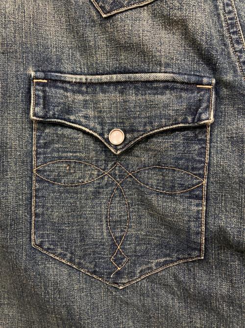 RRL（ダブルアールエル）RRL (ダブルアールエル) ウエスタンシャツ インディゴ サイズ:XXLの古着・服飾アイテム