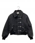 BADWAYバッドウェイ）の古着「Fade slab fireman jacket / フェードスラブファイヤーマンジャケット」｜グレー
