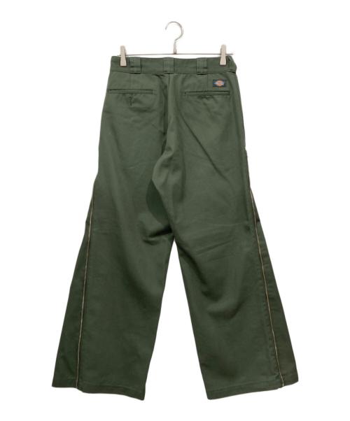 Dickies（ディッキーズ）Dickies (ディッキーズ) HTH (エイチティーエイチ) Side zip wide pants / サイドジップワイドパンツ カーキ サイズ:Mの古着・服飾アイテム