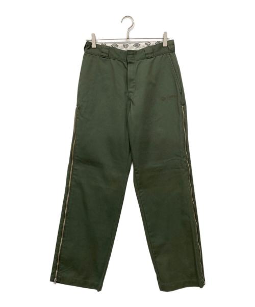 Dickies（ディッキーズ）Dickies (ディッキーズ) HTH (エイチティーエイチ) Side zip wide pants / サイドジップワイドパンツ カーキ サイズ:Mの古着・服飾アイテム