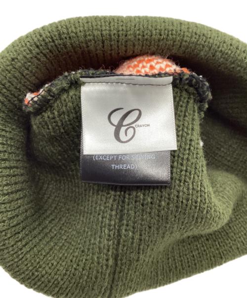 6cRAyon（シックスクレヨン）6cRAyon (シックスクレヨン) ビーニー カーキの古着・服飾アイテム