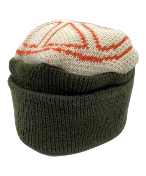 6cRAyon（シックスクレヨン）6cRAyon (シックスクレヨン) ビーニー カーキの古着・服飾アイテム