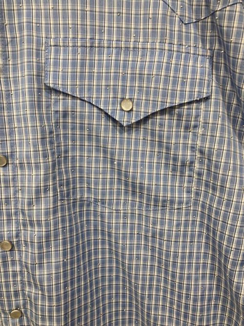 Ballsy.Brothers（ボールジーブラザーズ）BALLSY.BROTHERS (ボールジーブラザーズ) Western linestone Box Shirt / ウエスタンライトストーンボックスシャツ ブルー サイズ:Lの古着・服飾アイテム