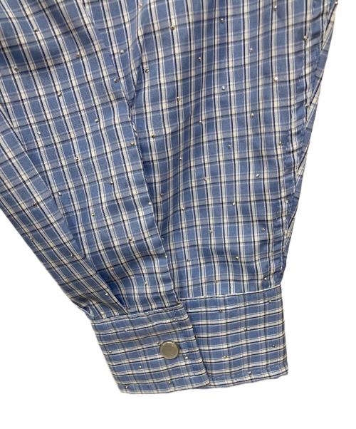 Ballsy.Brothers（ボールジーブラザーズ）BALLSY.BROTHERS (ボールジーブラザーズ) Western linestone Box Shirt / ウエスタンライトストーンボックスシャツ ブルー サイズ:Lの古着・服飾アイテム