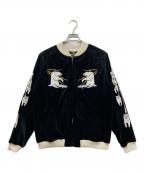 HOUSTONヒューストン）の古着「VELVETTEN SOUVENIR JACKET (ALASKA) / 別珍 スーベニアジャケット(アラスカ)」｜ブラック