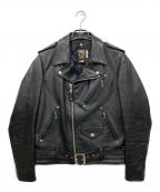Schottショット）の古着「ワンスター ダブルライダースジャケット」｜ブラック