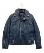 Black marketブラックマーケット）の古着「ライダースジャケット」｜ブルー
