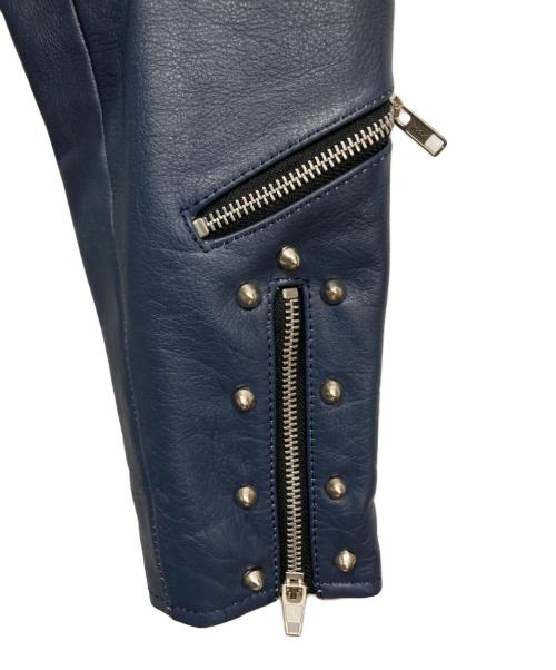 Black market（ブラックマーケット）BLACK MARKET (ブラックマーケット) ライダースジャケット ブルー サイズ:38の古着・服飾アイテム