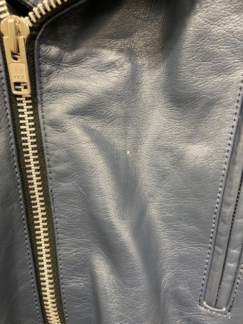 Black market（ブラックマーケット）BLACK MARKET (ブラックマーケット) ライダースジャケット ブルー サイズ:38の古着・服飾アイテム