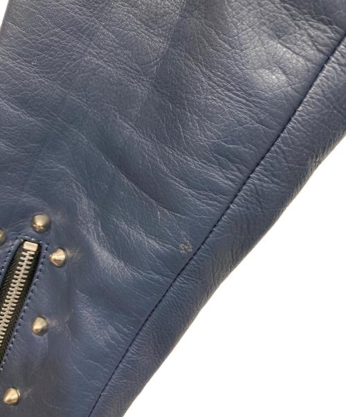 Black market（ブラックマーケット）BLACK MARKET (ブラックマーケット) ライダースジャケット ブルー サイズ:38の古着・服飾アイテム