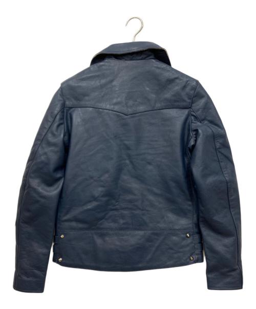 Black market（ブラックマーケット）BLACK MARKET (ブラックマーケット) ライダースジャケット ブルー サイズ:38の古着・服飾アイテム