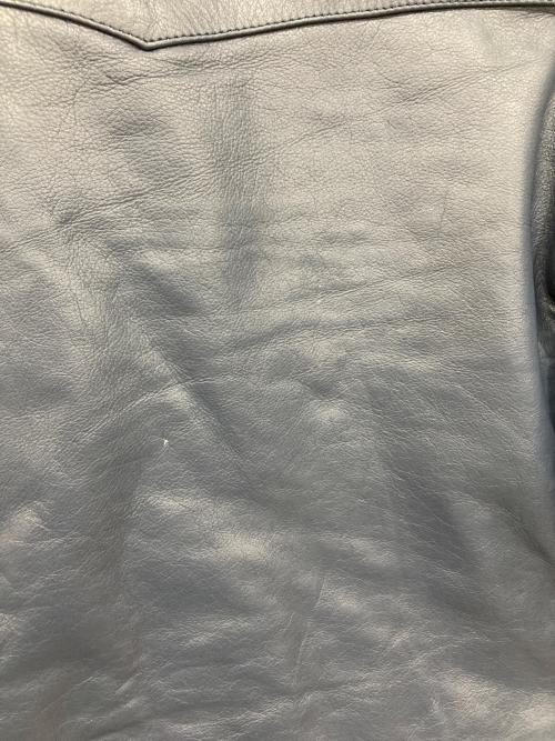 Black market（ブラックマーケット）BLACK MARKET (ブラックマーケット) ライダースジャケット ブルー サイズ:38の古着・服飾アイテム