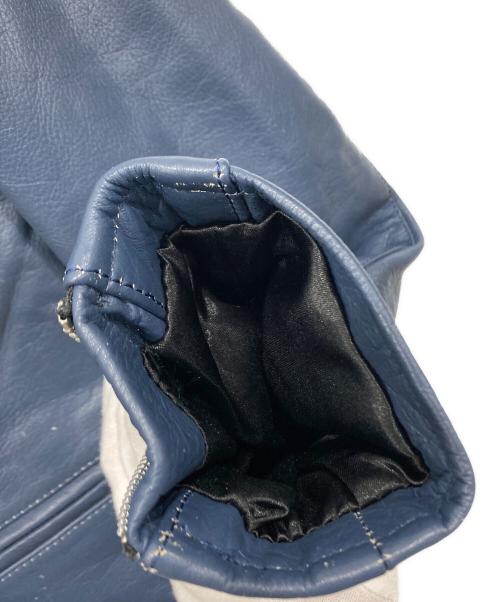 Black market（ブラックマーケット）BLACK MARKET (ブラックマーケット) ライダースジャケット ブルー サイズ:38の古着・服飾アイテム