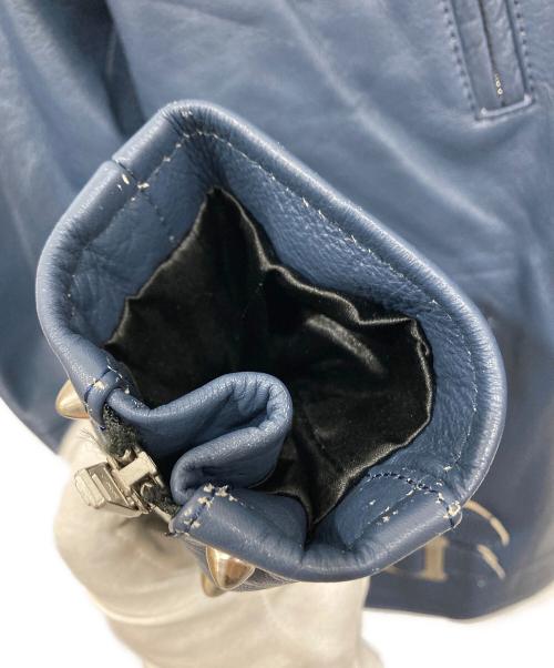 Black market（ブラックマーケット）BLACK MARKET (ブラックマーケット) ライダースジャケット ブルー サイズ:38の古着・服飾アイテム