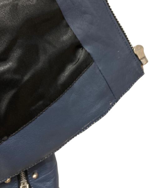 Black market（ブラックマーケット）BLACK MARKET (ブラックマーケット) ライダースジャケット ブルー サイズ:38の古着・服飾アイテム