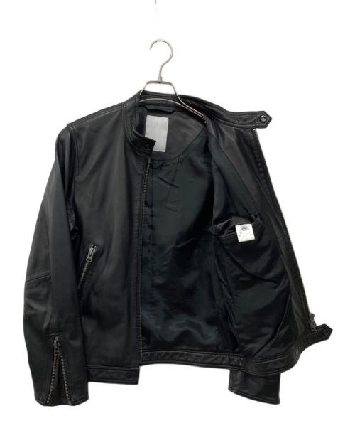 ESTNATION（エストネーション）ESTNATION (エストネーション) シープレザードライバーズジャケット ブラック サイズ:Mの古着・服飾アイテム