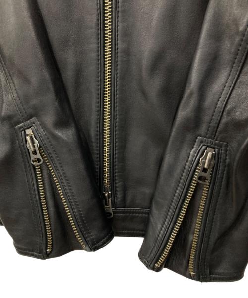 ESTNATION（エストネーション）ESTNATION (エストネーション) シープレザードライバーズジャケット ブラック サイズ:Mの古着・服飾アイテム