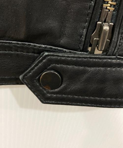 ESTNATION（エストネーション）ESTNATION (エストネーション) シープレザードライバーズジャケット ブラック サイズ:Mの古着・服飾アイテム