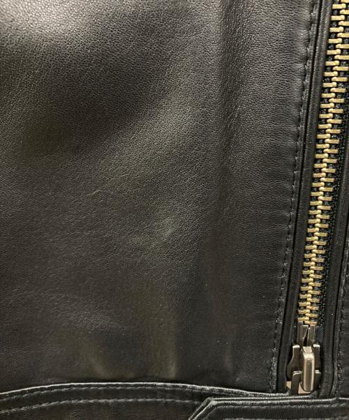 ESTNATION（エストネーション）ESTNATION (エストネーション) シープレザードライバーズジャケット ブラック サイズ:Mの古着・服飾アイテム