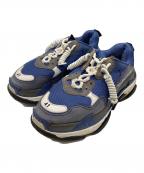 BALENCIAGAバレンシアガ）の古着「ローカットスニーカー」｜ホワイト×ブルー