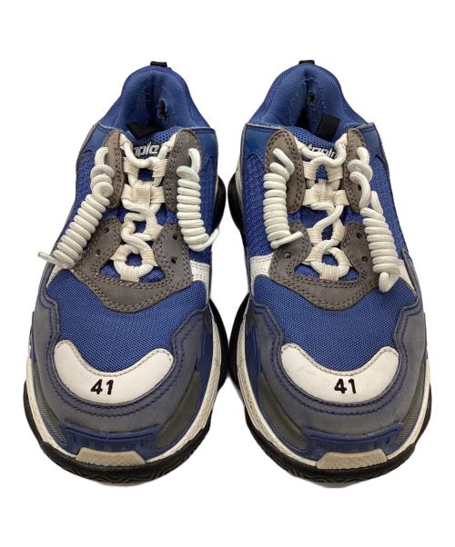 BALENCIAGA（バレンシアガ）BALENCIAGA (バレンシアガ) ローカットスニーカー ホワイト×ブルー サイズ:41の古着・服飾アイテム