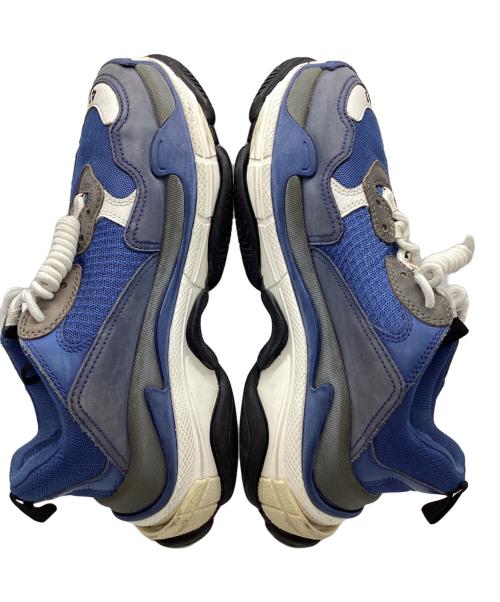 BALENCIAGA（バレンシアガ）BALENCIAGA (バレンシアガ) ローカットスニーカー ホワイト×ブルー サイズ:41の古着・服飾アイテム