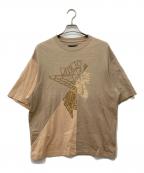JORDAN×Travis Cactus Jackジョーダン×トラヴィススコット/カクタスジャック）の古着「再構築Tシャツ」｜ベージュ
