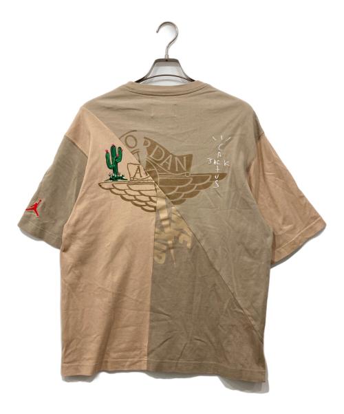 JORDAN（ジョーダン）JORDAN (ジョーダン) Travis Cactus Jack (トラヴィススコット/カクタスジャック) 再構築Tシャツ ベージュ サイズ:XXLの古着・服飾アイテム