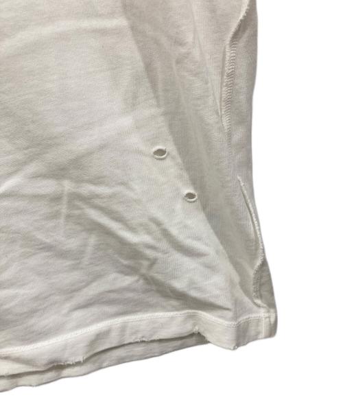 JORDAN（ジョーダン）JORDAN (ジョーダン) ダメージ加工ロゴTシャツ ホワイト サイズ:Lの古着・服飾アイテム