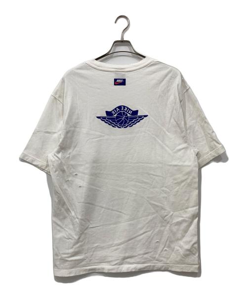JORDAN（ジョーダン）JORDAN (ジョーダン) ダメージ加工ロゴTシャツ ホワイト サイズ:Lの古着・服飾アイテム