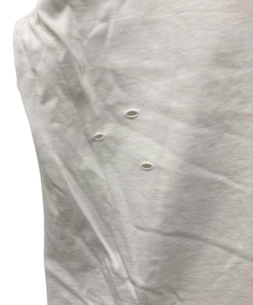 JORDAN（ジョーダン）JORDAN (ジョーダン) ダメージ加工ロゴTシャツ ホワイト サイズ:Lの古着・服飾アイテム