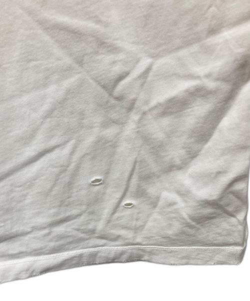 JORDAN（ジョーダン）JORDAN (ジョーダン) ダメージ加工ロゴTシャツ ホワイト サイズ:Lの古着・服飾アイテム