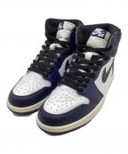 NIKEナイキ）の古着「ハイカットスニーカー」｜ネイビー×ホワイト