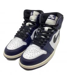 NIKE（ナイキ）の古着「ハイカットスニーカー」｜ネイビー×ホワイト