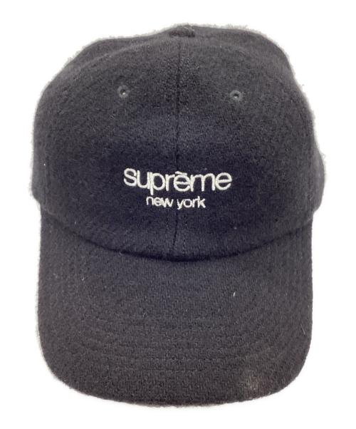 SUPREME（シュプリーム）SUPREME (シュプリーム) Harris Tweed (ハリスツイード) クラシックロゴ6パネルキャップ ブラックの古着・服飾アイテム