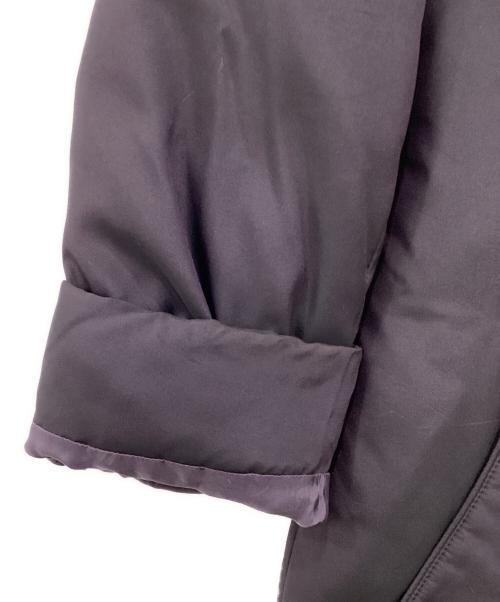 Aquascutum（アクアスキュータム）Aquascutum (アクアスキュータム) フォックスファーロングダウンコート パープル サイズ:8の古着・服飾アイテム