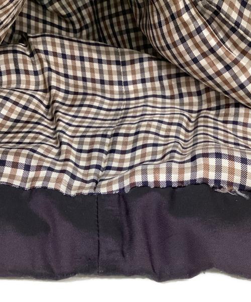 Aquascutum（アクアスキュータム）Aquascutum (アクアスキュータム) フォックスファーロングダウンコート パープル サイズ:8の古着・服飾アイテム