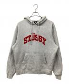 stussyステューシー）の古着「CHENILLE ARCH HOOD」｜グレー