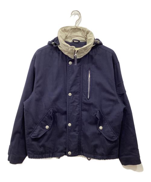 Eddie Bauer（エディーバウアー）Eddie Bauer (エディーバウアー) フーデッドジャケット ネイビー サイズ:Sの古着・服飾アイテム
