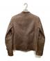 EMMETI (エンメティ) CLINTシングルライダースジャケット ブラウン サイズ:SIZE 44：30000円
