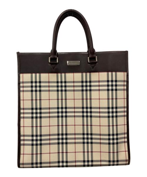 BURBERRY（バーバリー）BURBERRY (バーバリー) ノバチェック トートバッグ ベージュの古着・服飾アイテム