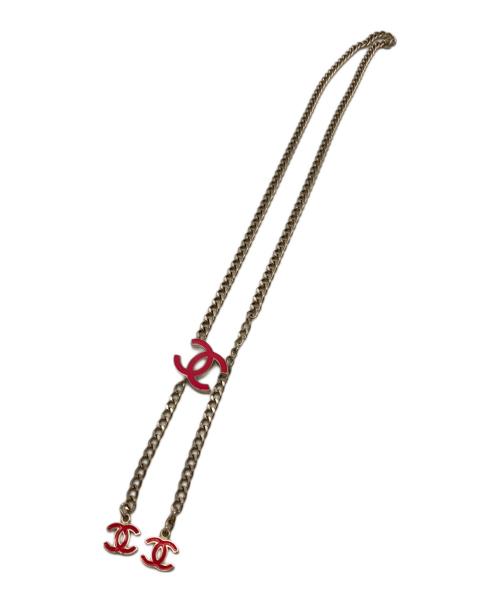 CHANEL（シャネル）CHANEL (シャネル) ココマークチェーンベルト レッドの古着・服飾アイテム