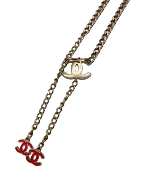 CHANEL（シャネル）CHANEL (シャネル) ココマークチェーンベルト レッドの古着・服飾アイテム