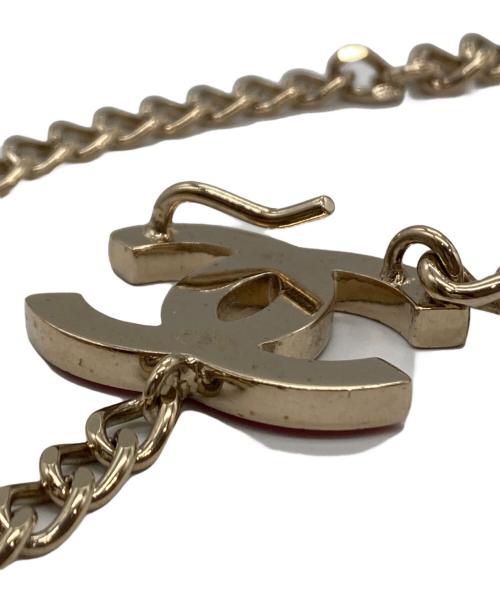 CHANEL（シャネル）CHANEL (シャネル) ココマークチェーンベルト レッドの古着・服飾アイテム