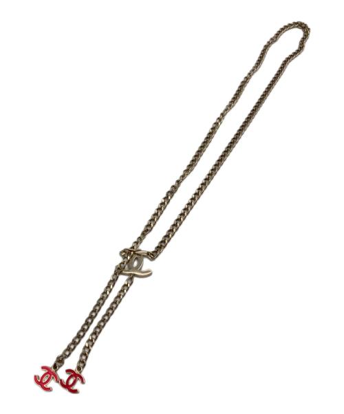CHANEL（シャネル）CHANEL (シャネル) ココマークチェーンベルト レッドの古着・服飾アイテム
