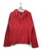 POLO JEANS CO.ポロジーンズカンパニー）の古着「ケーブルニットパーカー」｜レッド
