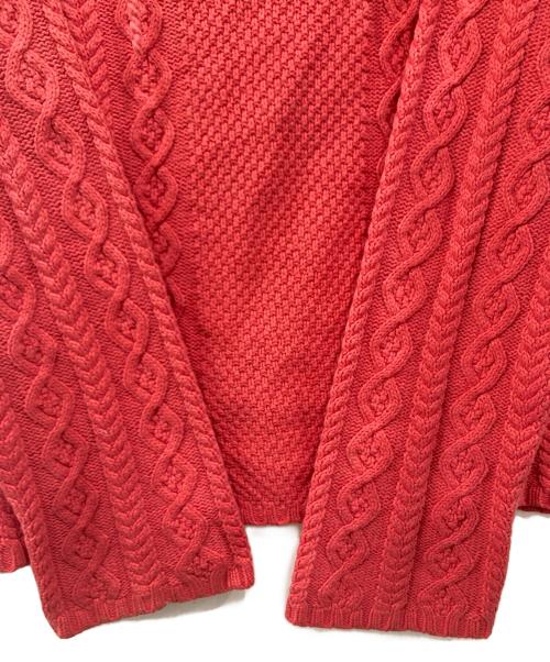 POLO JEANS CO.（ポロジーンズカンパニー）POLO JEANS CO. (ポロジーンズカンパニー) ケーブルニットパーカー レッド サイズ:XLの古着・服飾アイテム
